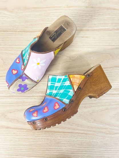 vintage passofino hand painted clogs - good market thrift store