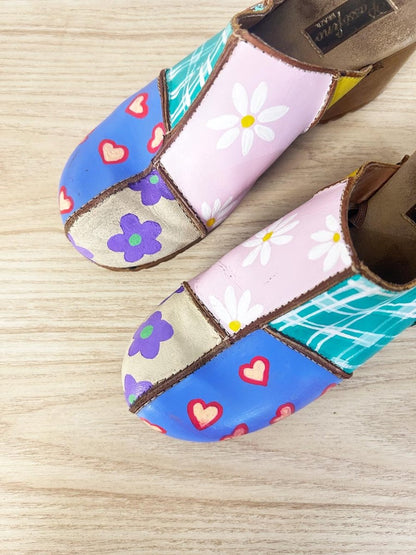 vintage passofino hand painted clogs - good market thrift store