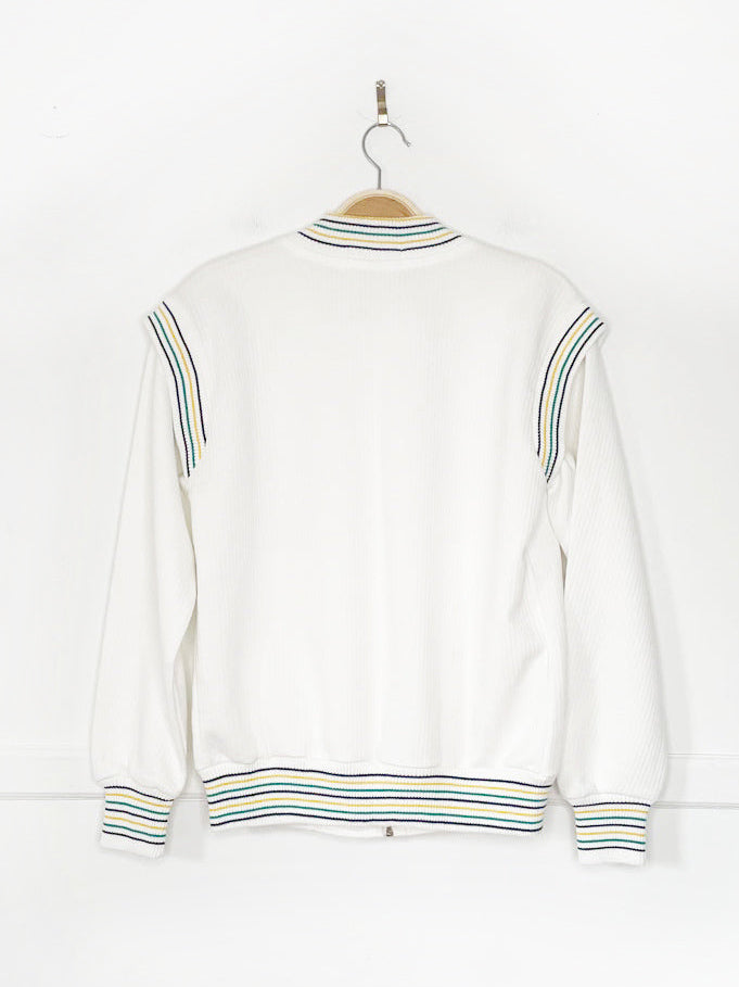 vintage by by ribbed knit tennis jacket