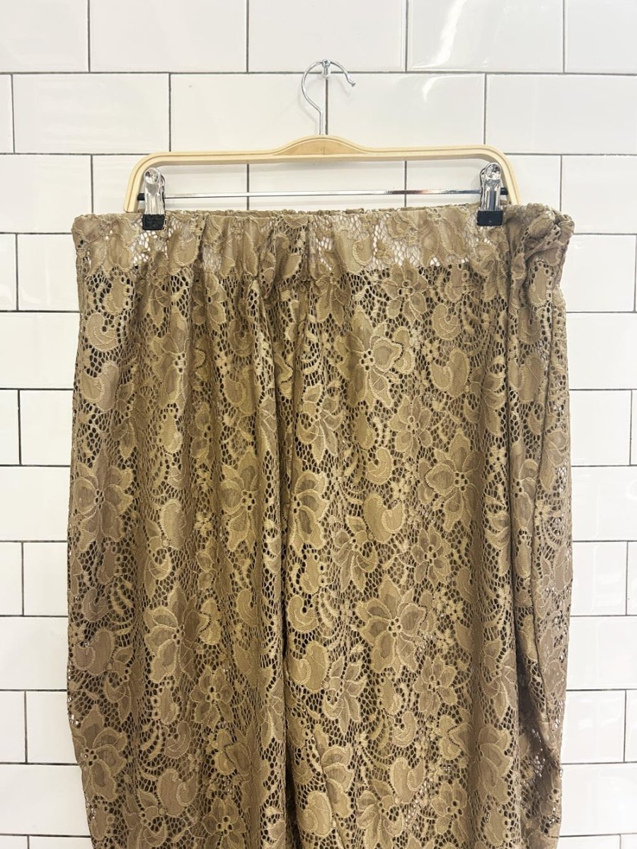 lace mesh balloon leg pants - good market thrift store
