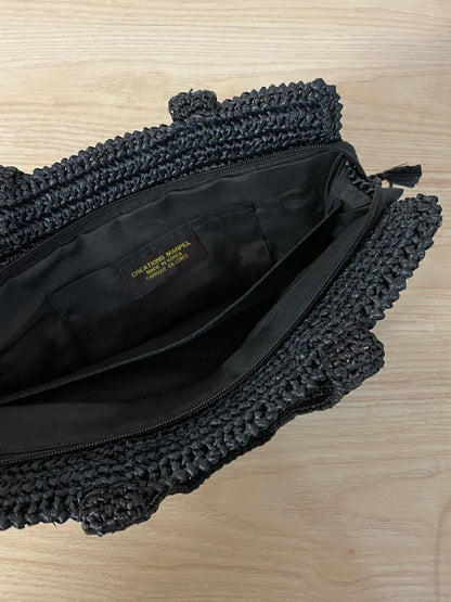 vintage 70s korea raffia hand bag - good market thrift store