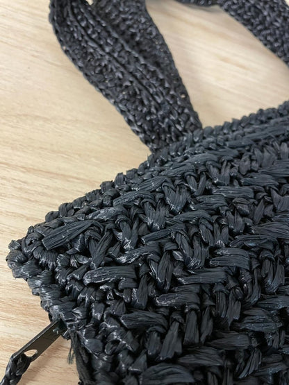 vintage 70s korea raffia hand bag - good market thrift store