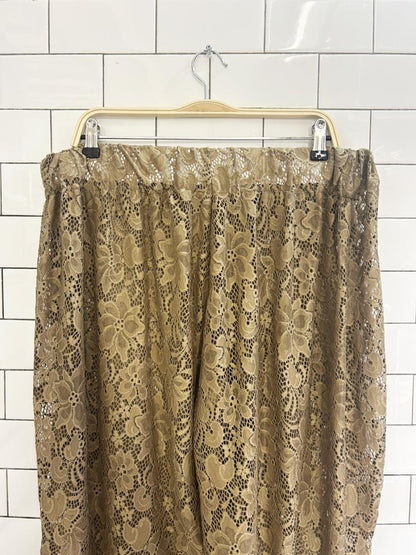lace mesh balloon leg pants - good market thrift store