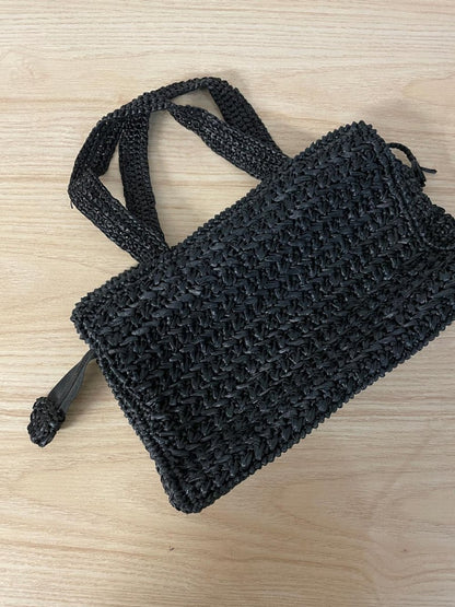 vintage 70s korea raffia hand bag - good market thrift store