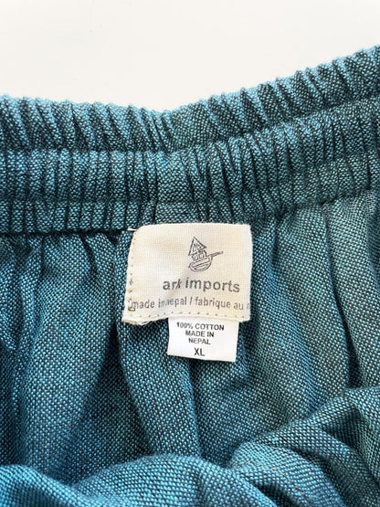 nwt ark imports 100% cotton wide leg cargo beach pant - good market thrift store