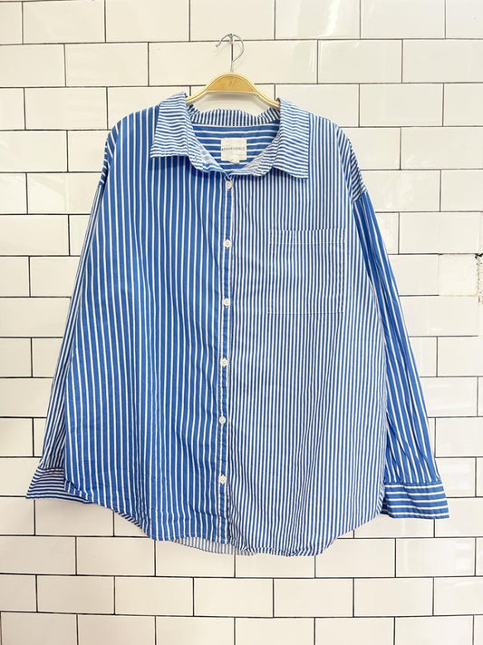 aero oversized stripe boyfriend shirt - good market thrift store
