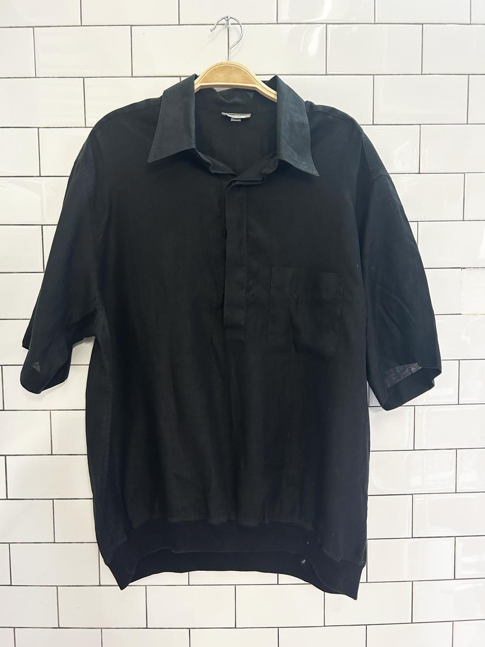 vintage gran sasso collared linen shirt - good market thrift store