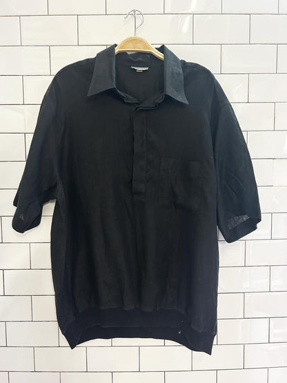 vintage gran sasso collared linen shirt - good market thrift store