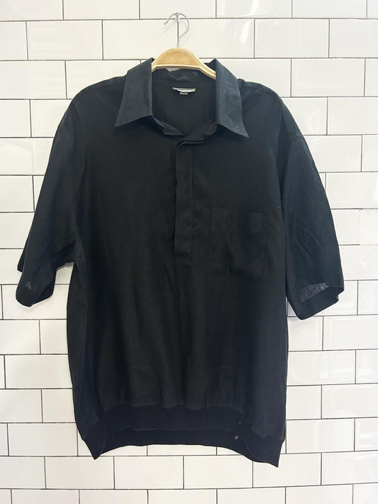 vintage gran sasso collared linen shirt - good market thrift store