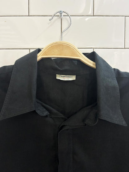 vintage gran sasso collared linen shirt - good market thrift store