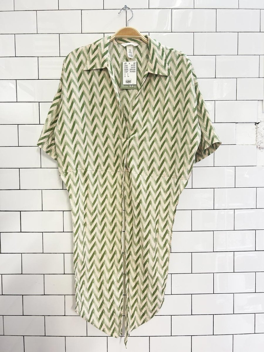 nwt h&m oversized tie waist blouse - good market thrift store