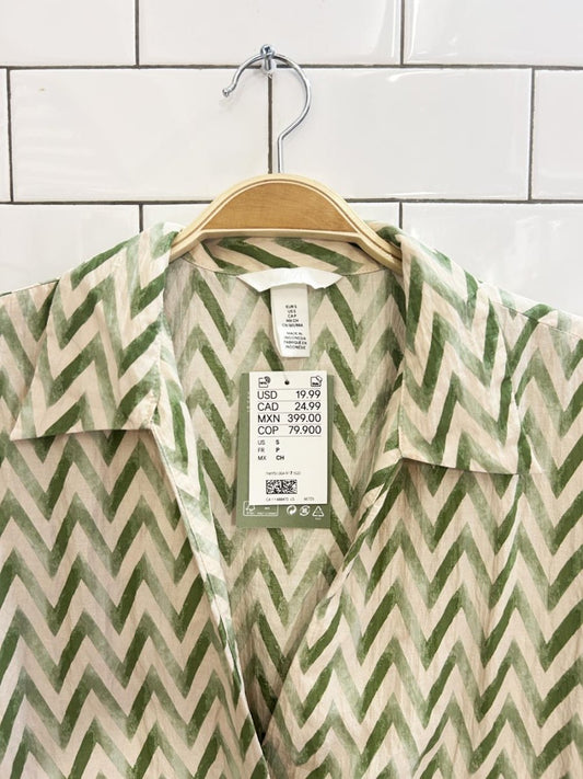 nwt h&m oversized tie waist blouse - good market thrift store