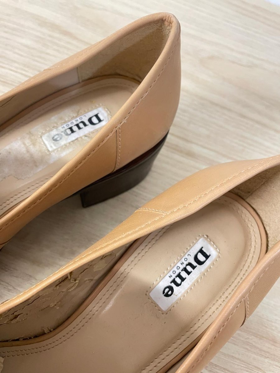 dune london heeled leather loafer - good market thrift store