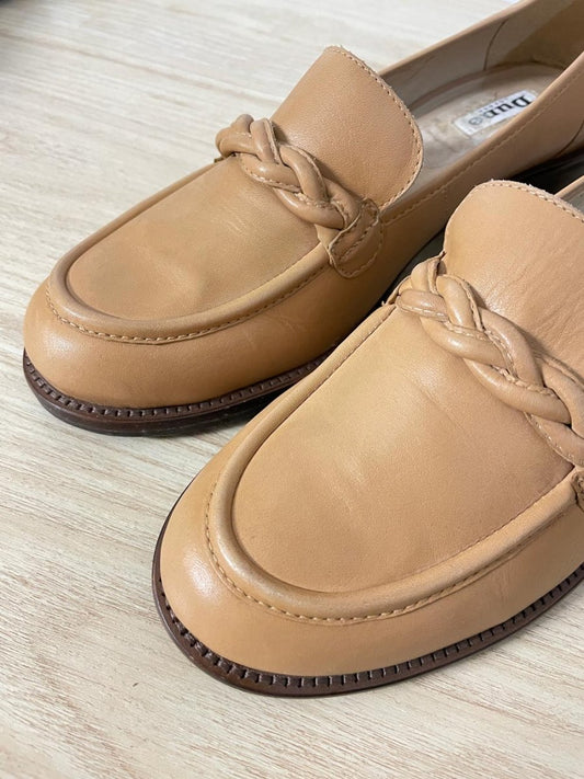 dune london heeled leather loafer - good market thrift store