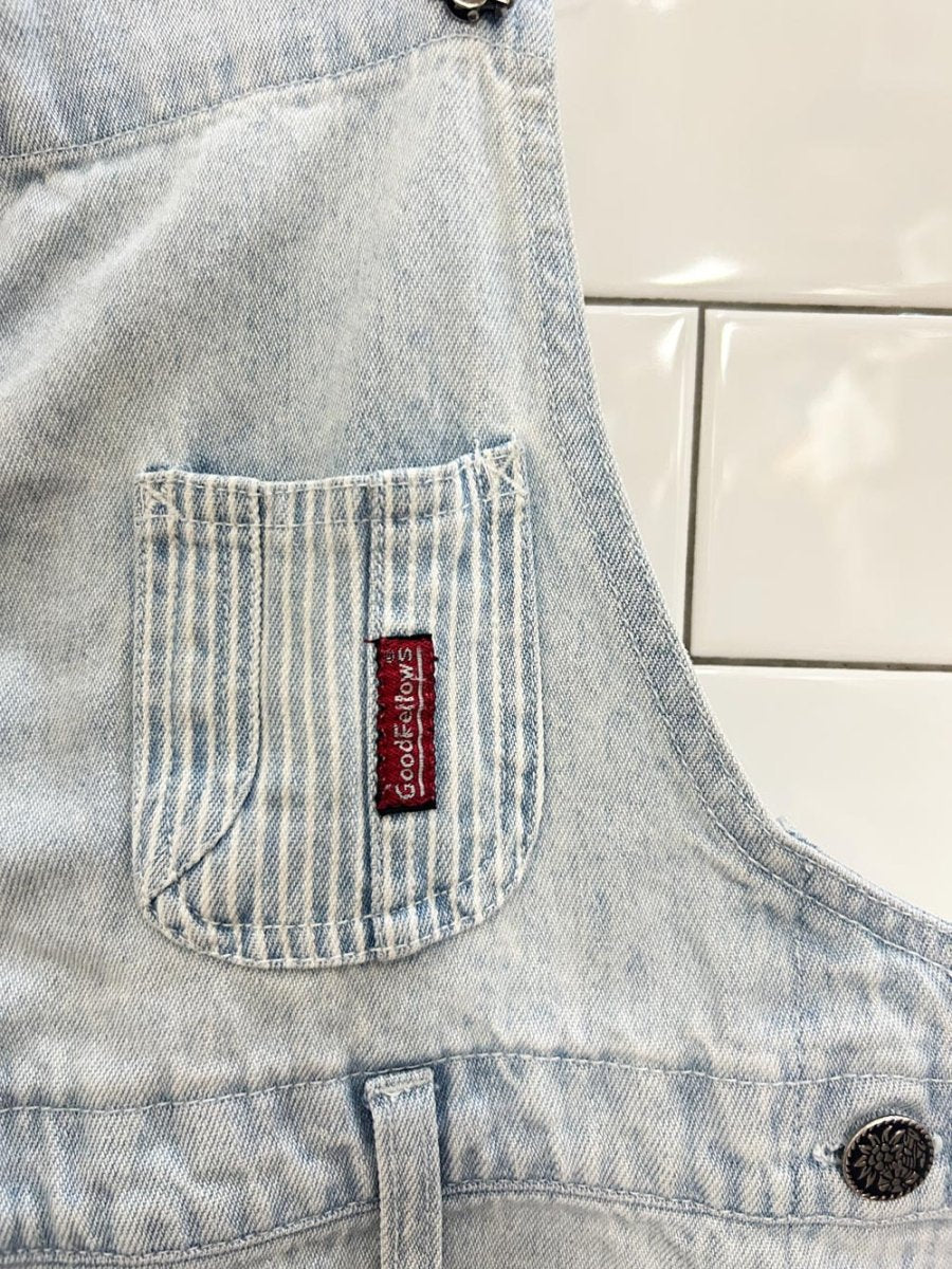 vintage 90s goodfellows denim overall shorts - good market thrift store