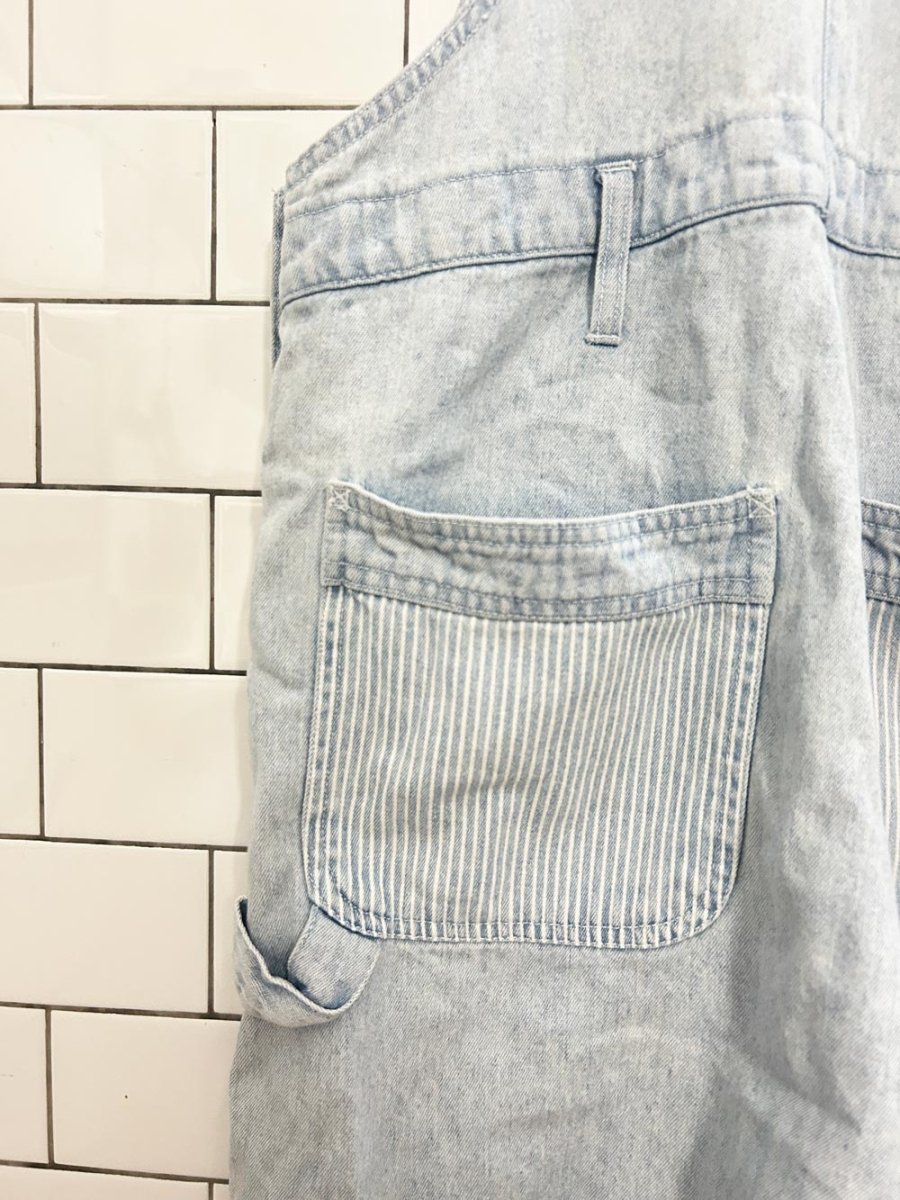 vintage 90s goodfellows denim overall shorts - good market thrift store