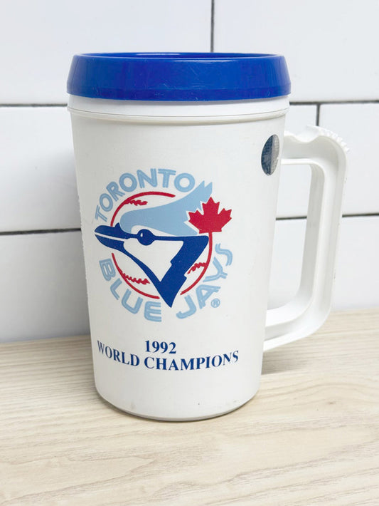 vintage 1992 world champions blue jays travel mug