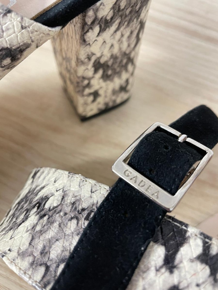 gadea spain snakeskin heeled sandal - good market thrift store