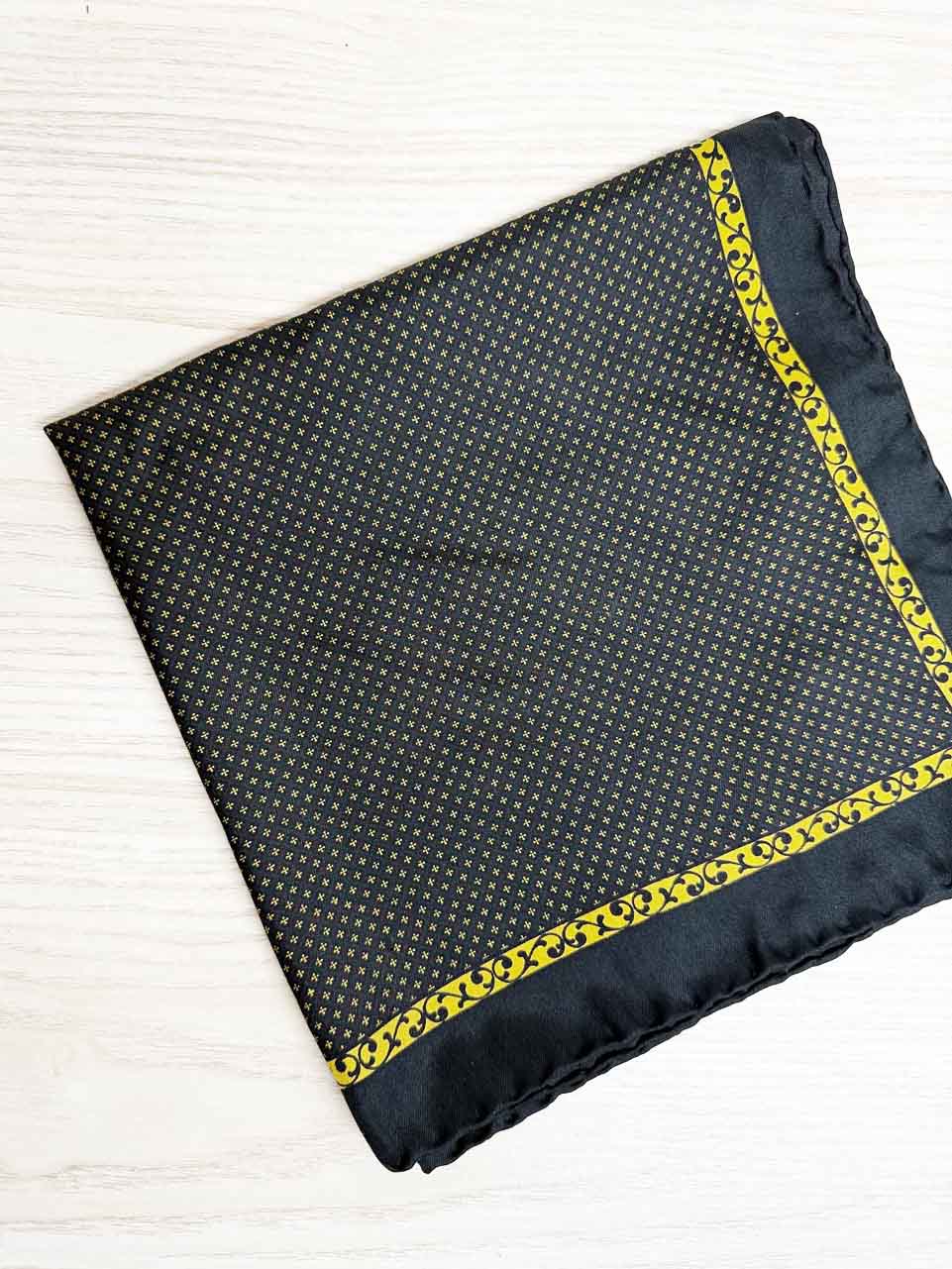 vintage renoir 100% silk hand rolled edge square scarf | made in Italy