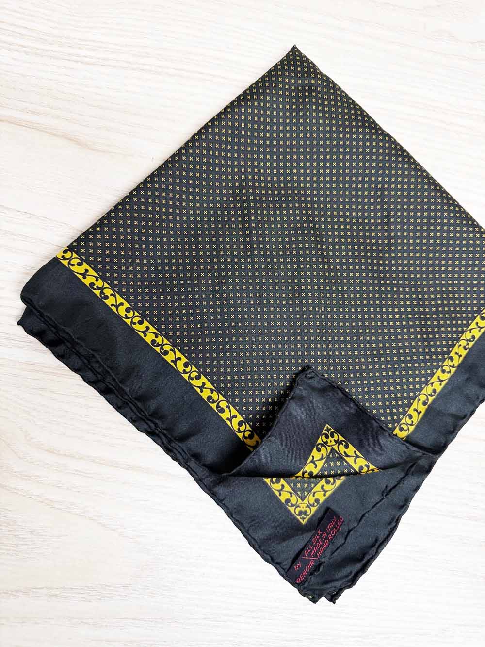 vintage renoir 100% silk hand rolled edge square scarf | made in Italy