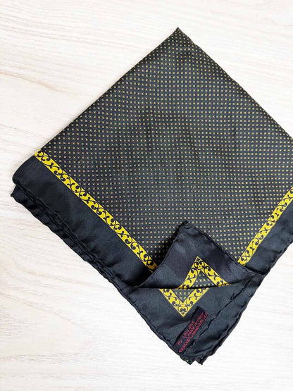 vintage renoir 100% silk hand rolled edge square scarf | made in Italy