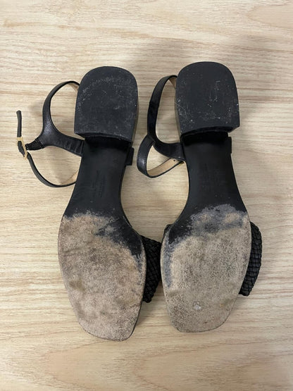 salvatore ferragamo low heel leather sandals - good market thrift store