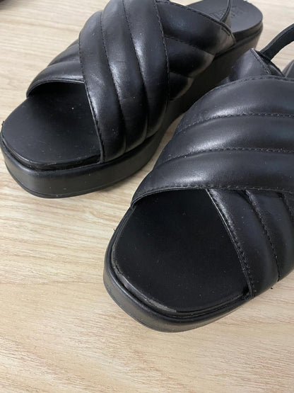 camper misia quilted leather platform sandal - good market thrift store