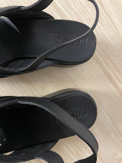 camper misia quilted leather platform sandal - good market thrift store