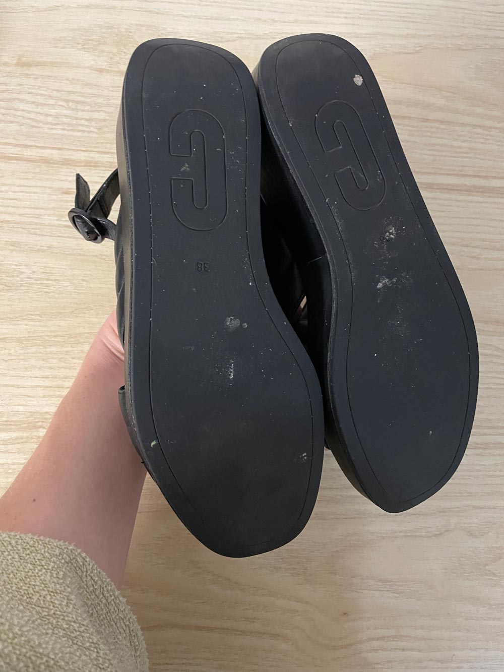 camper misia quilted leather platform sandal - good market thrift store