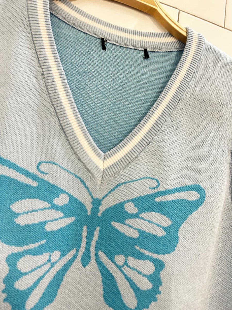butterfly knit vest - good market thrift store