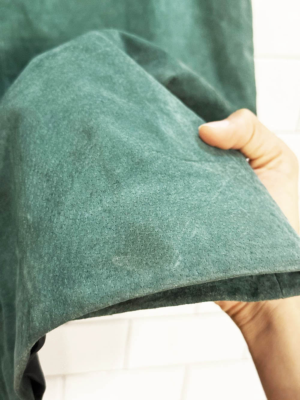 vintage 90s casual corner suede basque waist midi skirt