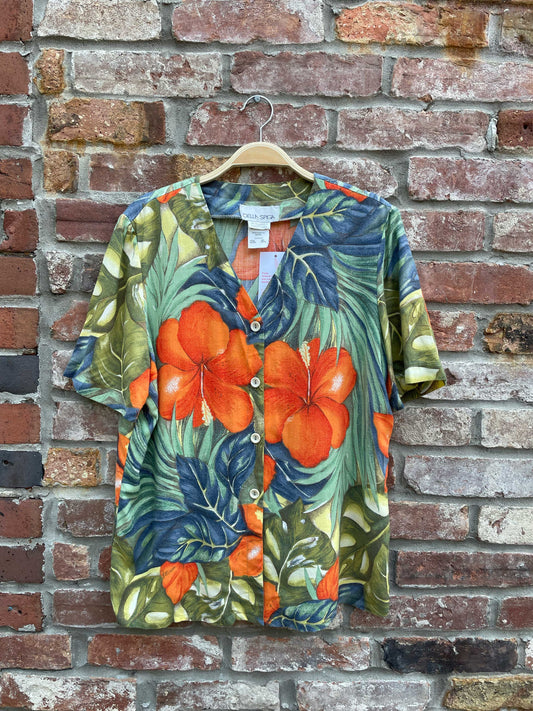 vintage della spiga tropical cabana shirt