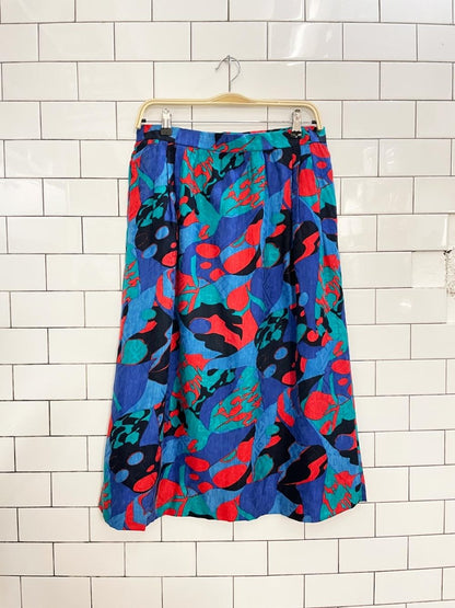 vintage 80s square tank + pleated midi skirt set - good market thrift store