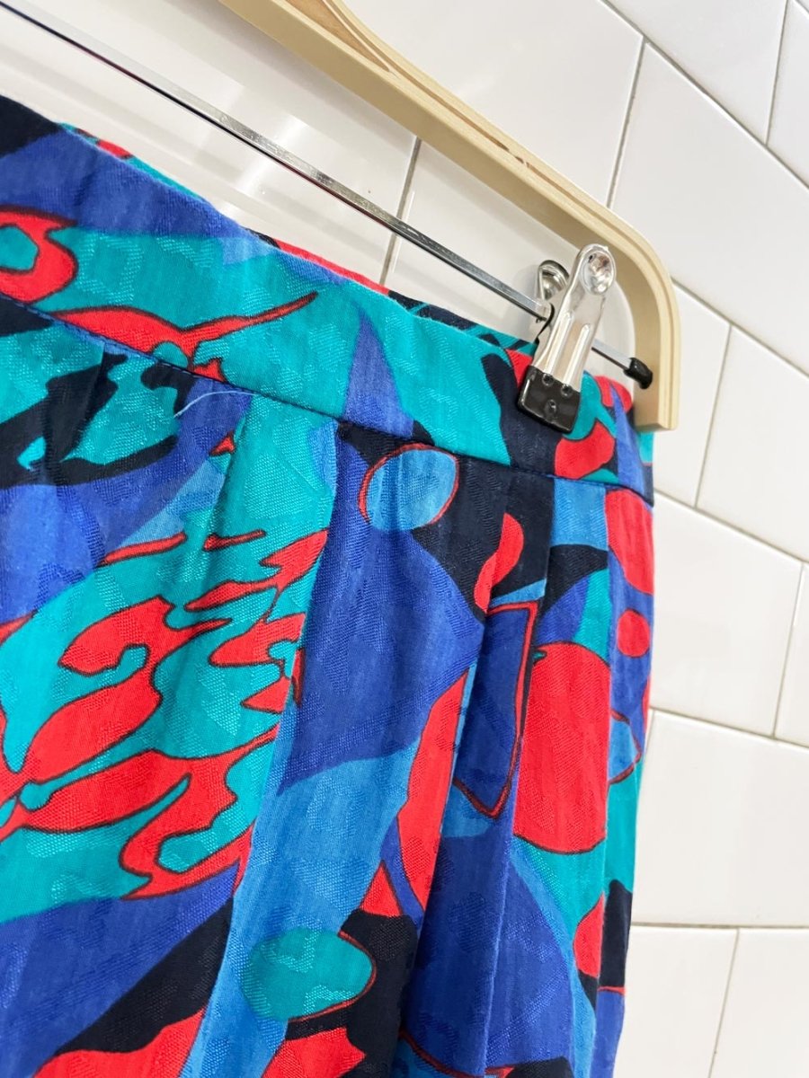 vintage 80s square tank + pleated midi skirt set - good market thrift store