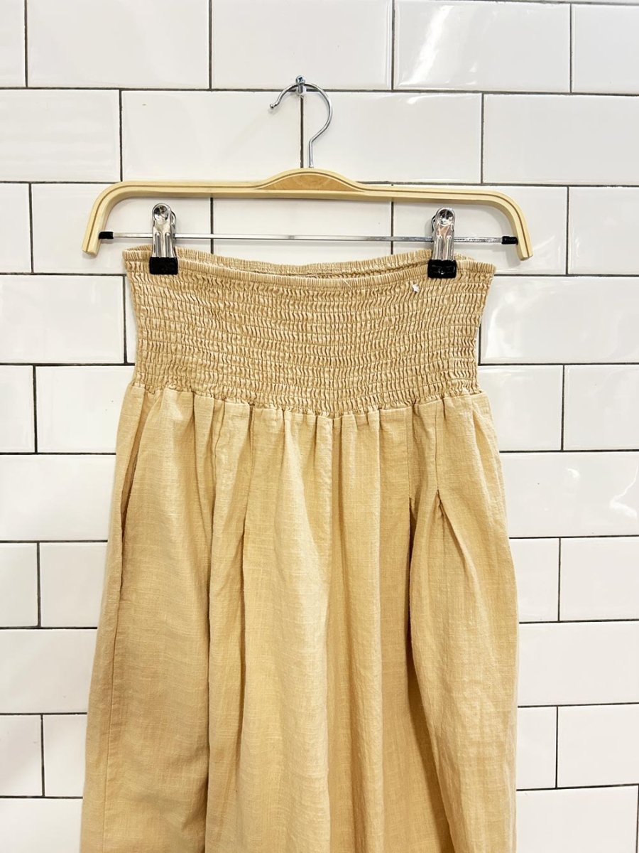 boho smocked waist wide leg pants - good market thrift store