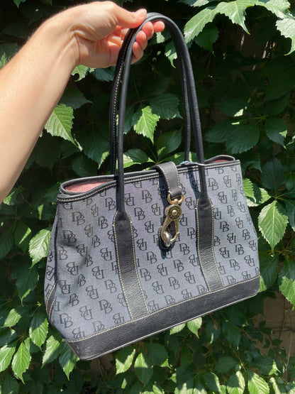 vintage dooney & bourke monogram shoulder bag