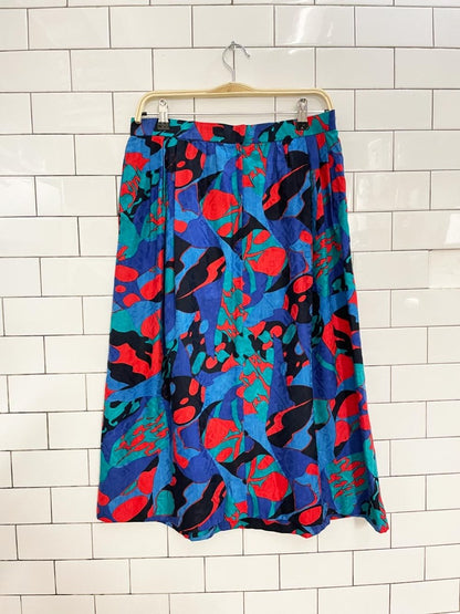 vintage 80s square tank + pleated midi skirt set - good market thrift store