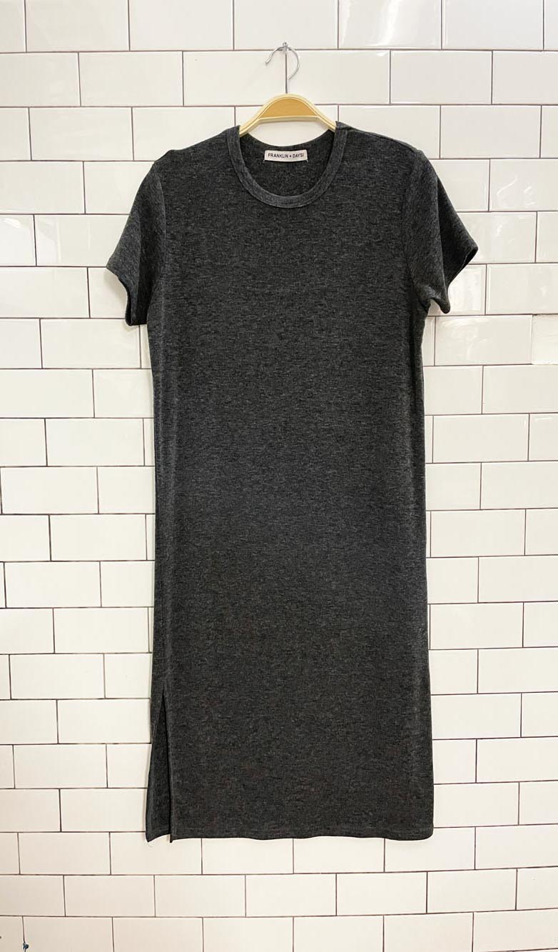 franklin + daysi knit t-shirt midi dress - good market thrift store