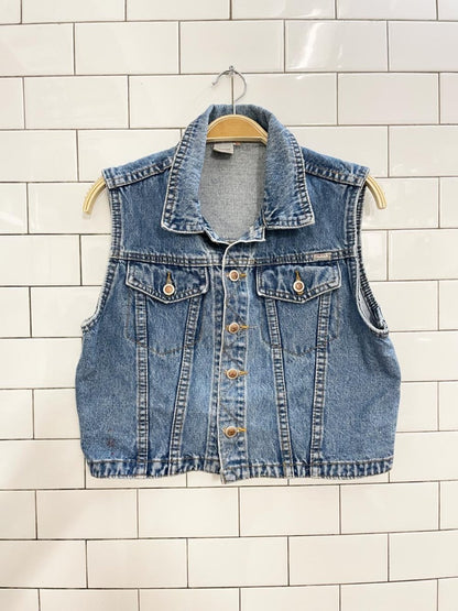 vintage 90s johnny g denim vest - good market thrift store