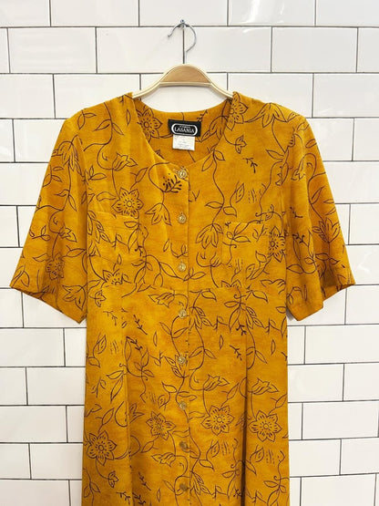 vintage 00s lasania floral full button maxi dress - good market thrift store