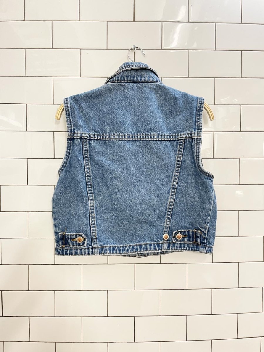 vintage 90s johnny g denim vest - good market thrift store