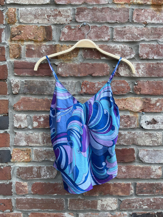 100% silk groovy swirl cami