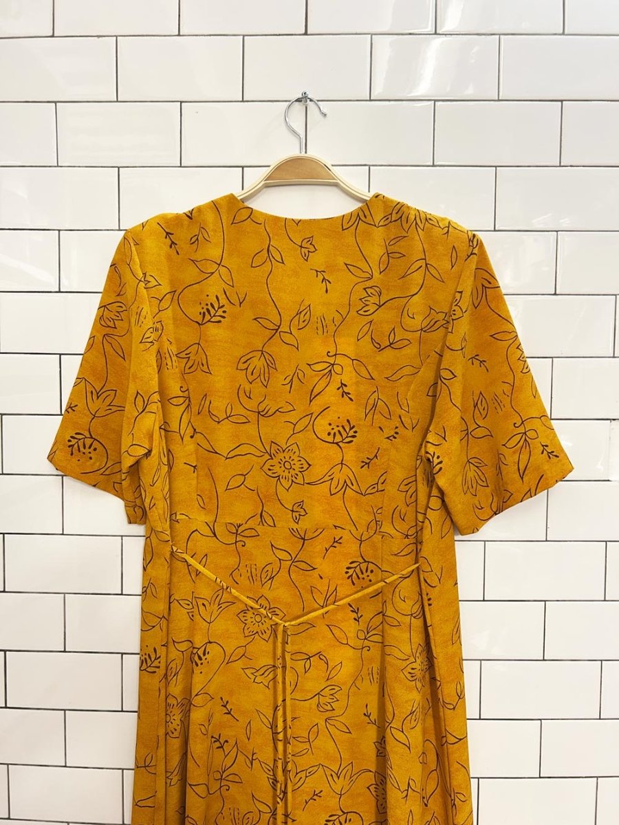 vintage 00s lasania floral full button maxi dress - good market thrift store