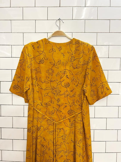 vintage 00s lasania floral full button maxi dress - good market thrift store