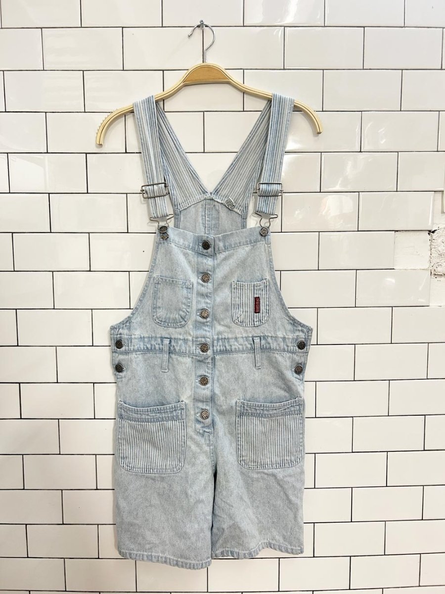 vintage 90s goodfellows denim overall shorts - good market thrift store