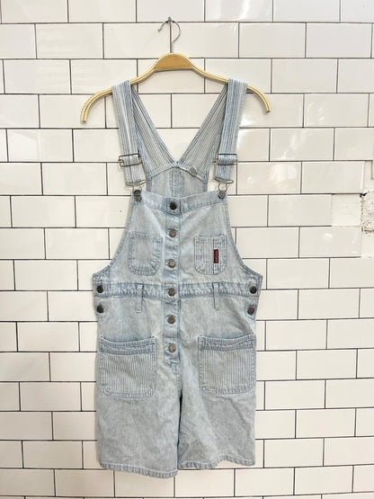 vintage 90s goodfellows denim overall shorts - good market thrift store