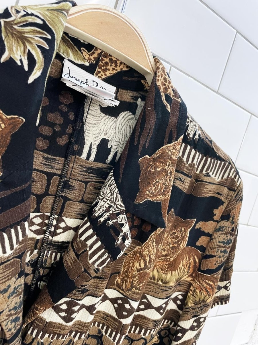 vintage 00s joseph ribkoff safari maxi shirt - good market thrift store