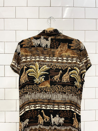 vintage 00s joseph ribkoff safari maxi shirt - good market thrift store