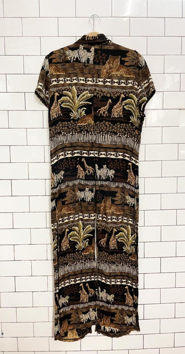 vintage 00s joseph ribkoff safari maxi shirt - good market thrift store