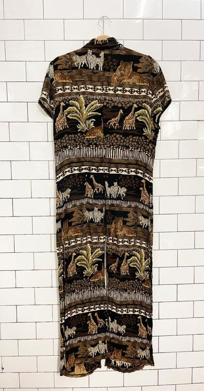 vintage 00s joseph ribkoff safari maxi shirt - good market thrift store